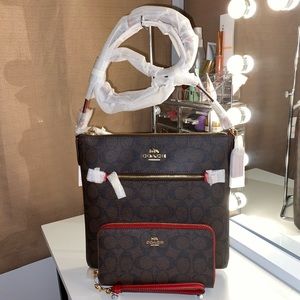 Coach Rowan File Bag Zip Around Wallet